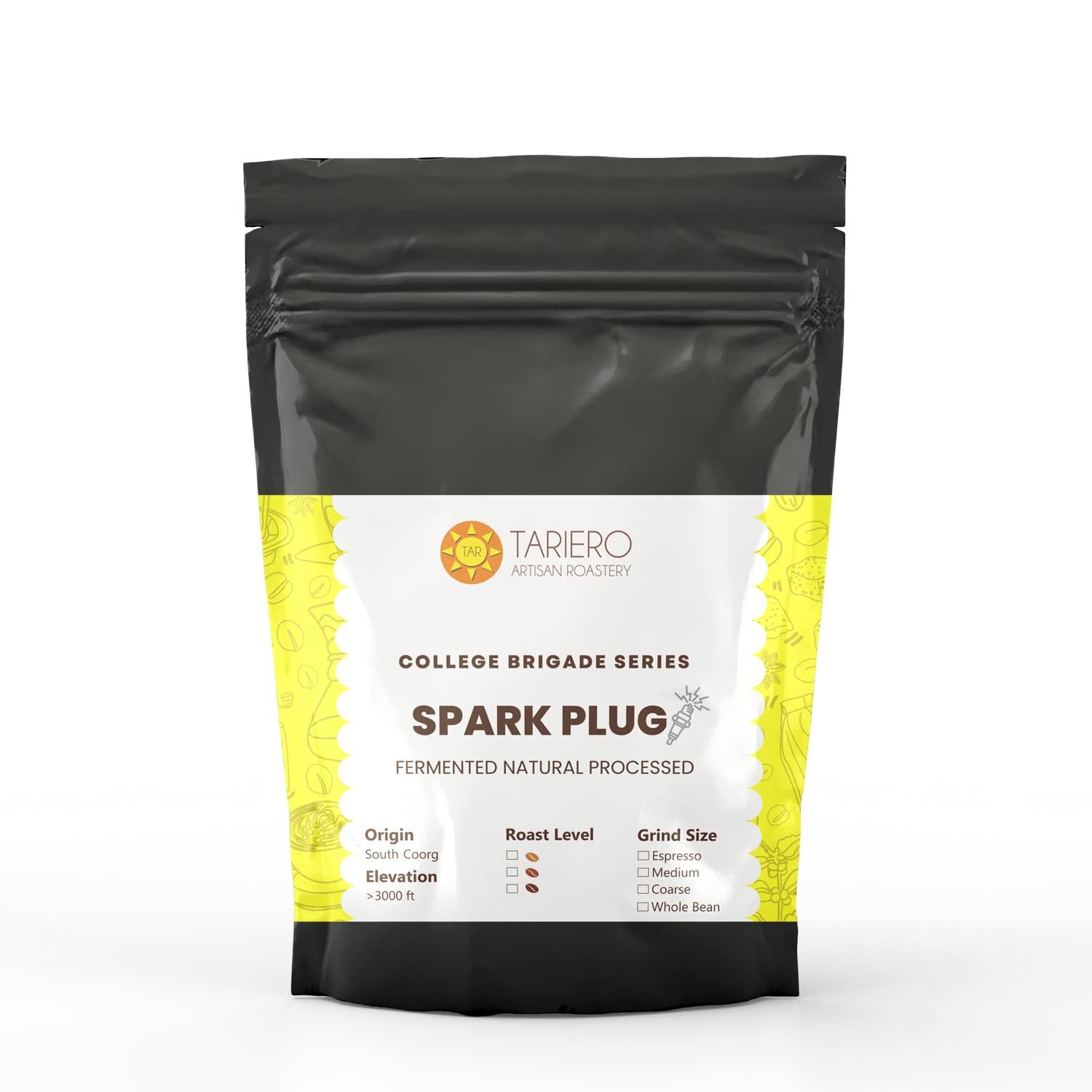 TARIERO Tariero Spark Plug Gourmet Coffee | Fermented Natural Process -Single Origin Robusta | Medium Roast | Whole Bean (Pack of 3 100g)