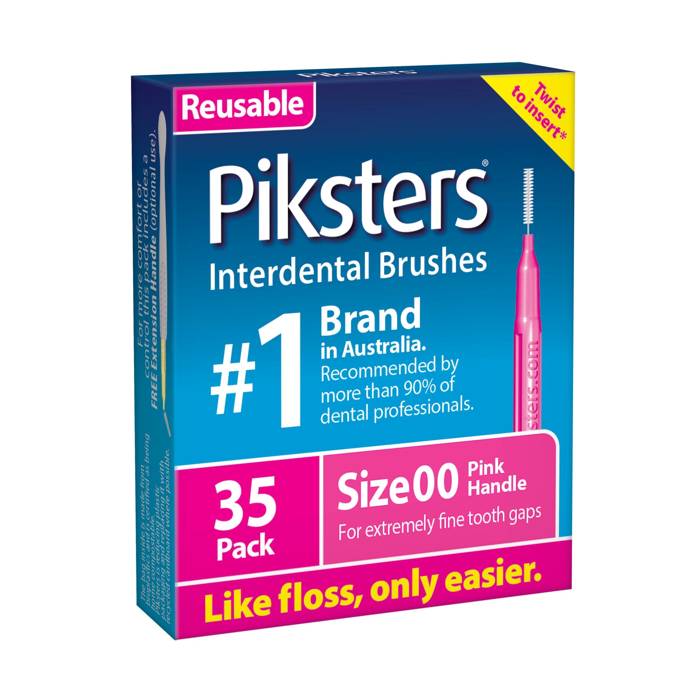 Piksters Piksters Interdental Brushes | 35 Pack | Size 00 - Pink