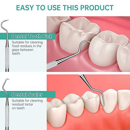 POLKASTORE POLKASTORE Professional Dental Medical Stainless Steel, Pick Scraper Tool 3-Pack