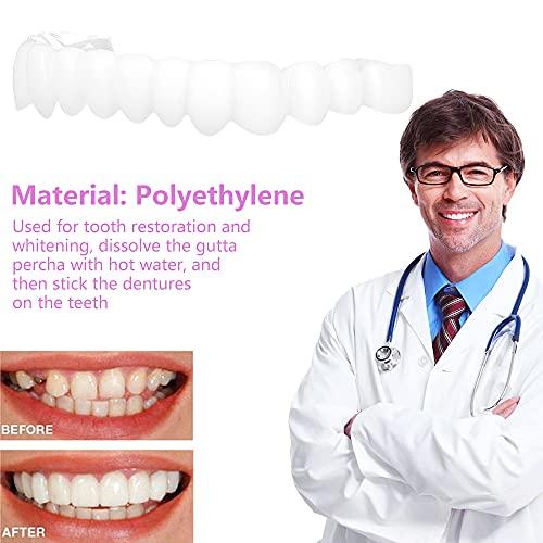 icehao Teeth Brace Cover Instant Smile Teeth Veneers Beautiful Smile Dentures Veneers Fake, Veneers Dentures Socket for Women and Men, Dental Veneers for Temporary Tooth 2pcs Repair
