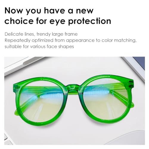 SYGA SYGA Glasses Men & Women Anti-Blue Light Radiation Ins High-Value Plain Glasses (Green) (Green)