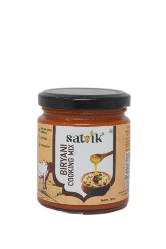 SATVIK PURE GHEE Satvik Biryani Cooking Mix Ghee| Made by Gir Cow Ghee with 100% Natural Ingredients (200ml) | Innovated For The First Time In The World