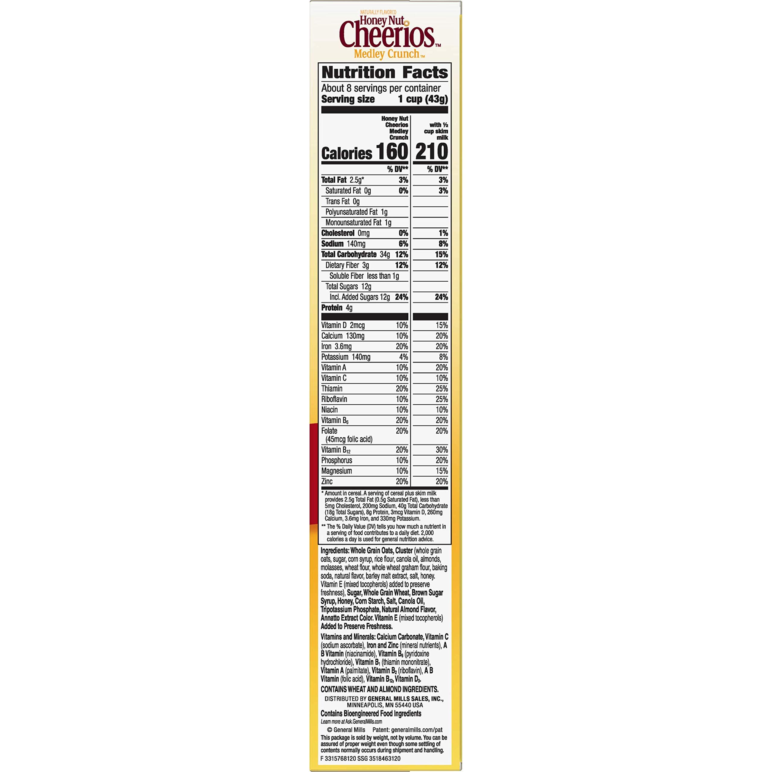 General Mills General Mills Honey Nut Cheerios Medley Crunch Pouch, 371 g