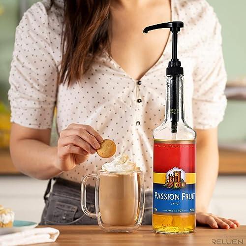 Xfopz Xfopz 4PCS Coffee Syrup Pump Dispenser Compatible with Torani Syrup Pump Creamer Pump for Coffee Syrup Bottle (25.4 oz-750ml) - Davinci Syrup Bottle Pump Dispenser Coffee Syrup Pumps