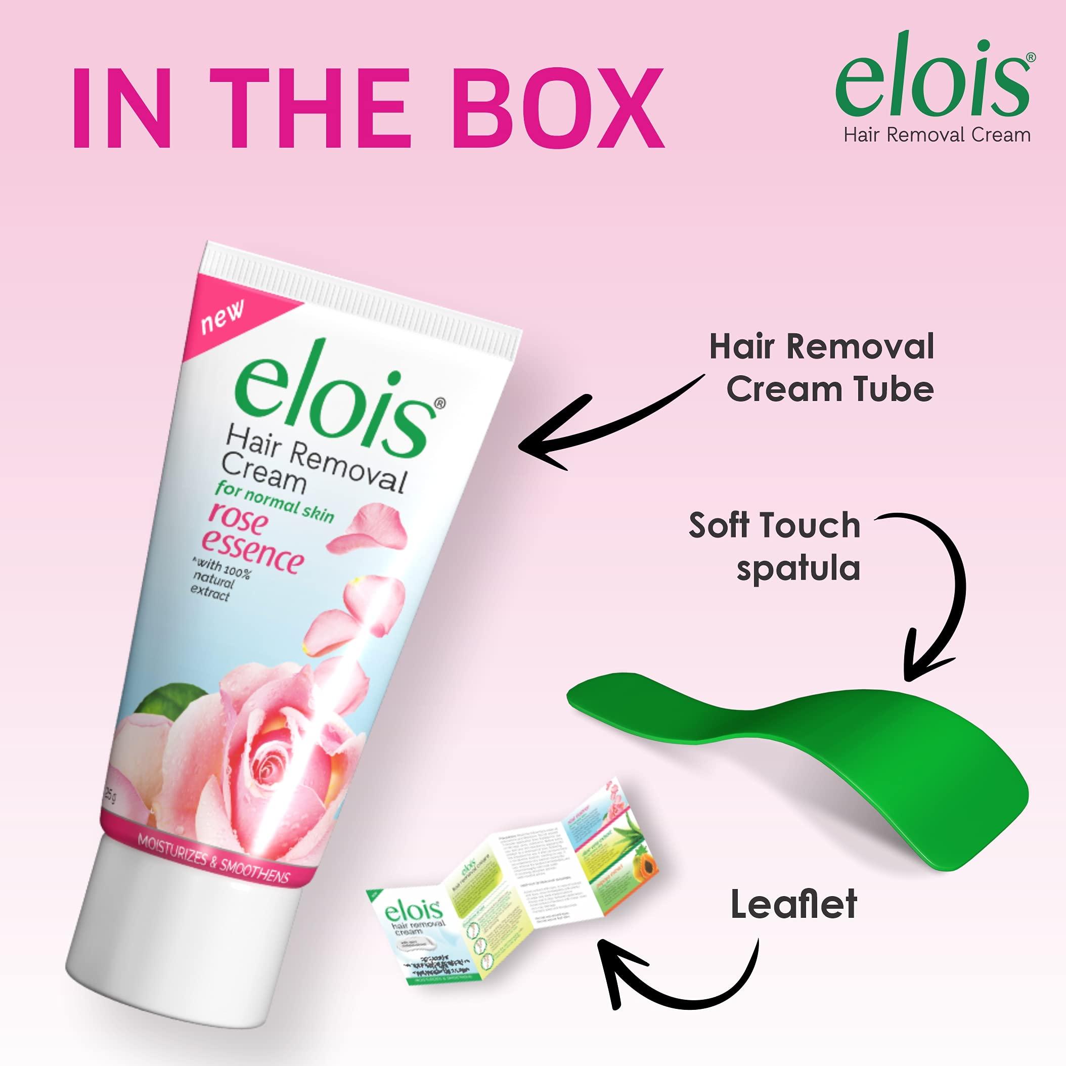 elois Elois Hair Removal Cream for Women With Rose Extract, Normal Skin(100g) Suitable for Legs, Underarms, Bikini Line 2x Longer Lasting Smoothness than Razors