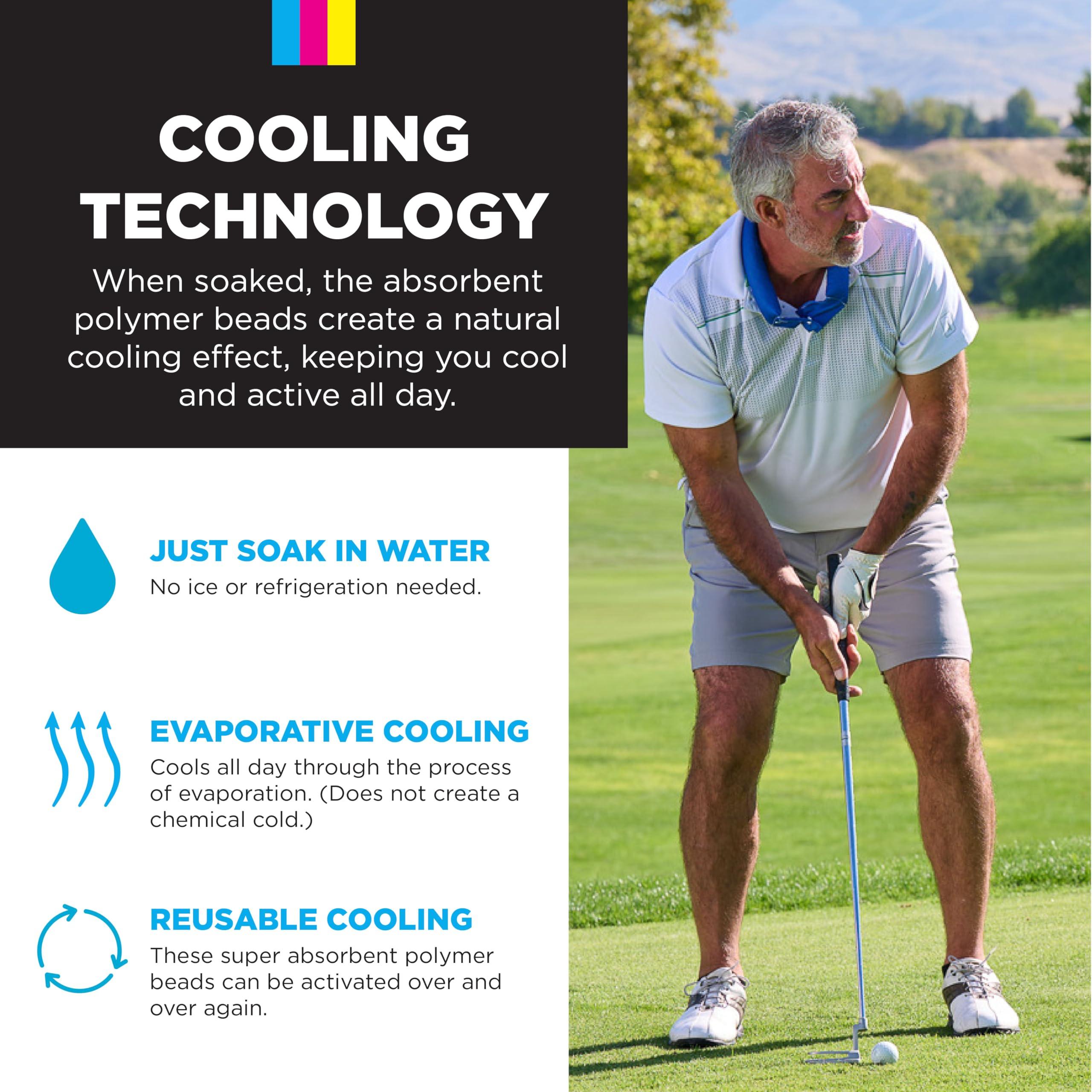 KOOLGATOR KOOLGATOR Cooling Neck Wrap - Blue & Red Flames Design