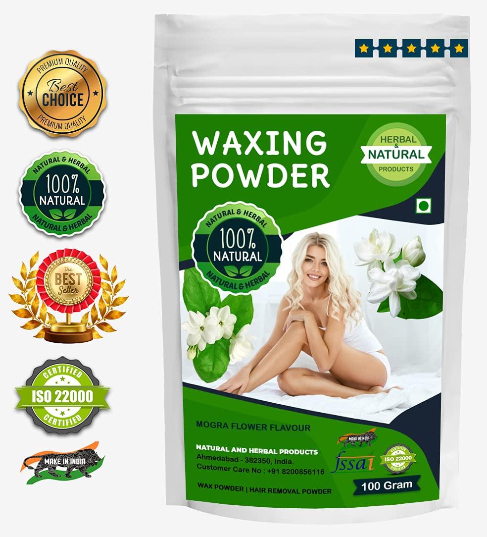 NATURAL AND HERBAL PRODUCTS Wax powder for hair removal herbal | Wax Powder | Hair Removal Powder women | Chocolate Flavours For Instant Hair Remover, Zero Pain, No Side Effects, All Types Skin (Hand, Leg, Underarm, Private Part) -- 100GRAM