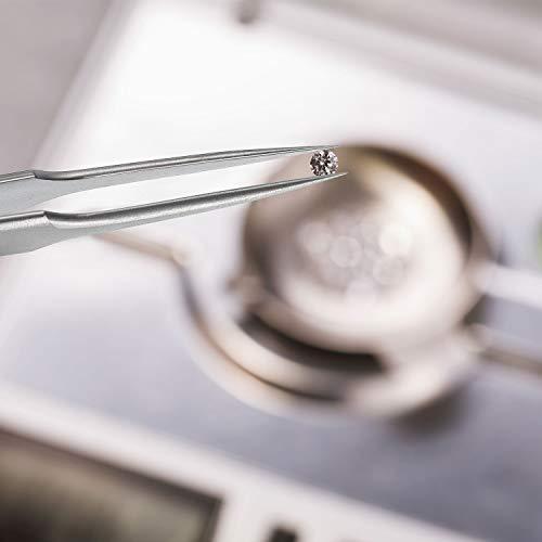 Mudder 3 Pieces Ingrown Hair Tweezers Stainless Steel Splinter Tweezers Pointed Blackhead Remover Precision Eyebrow Tweezers for Facial Hair, Ingrown Hair, Splinter and Blackhead Remover (Silver)