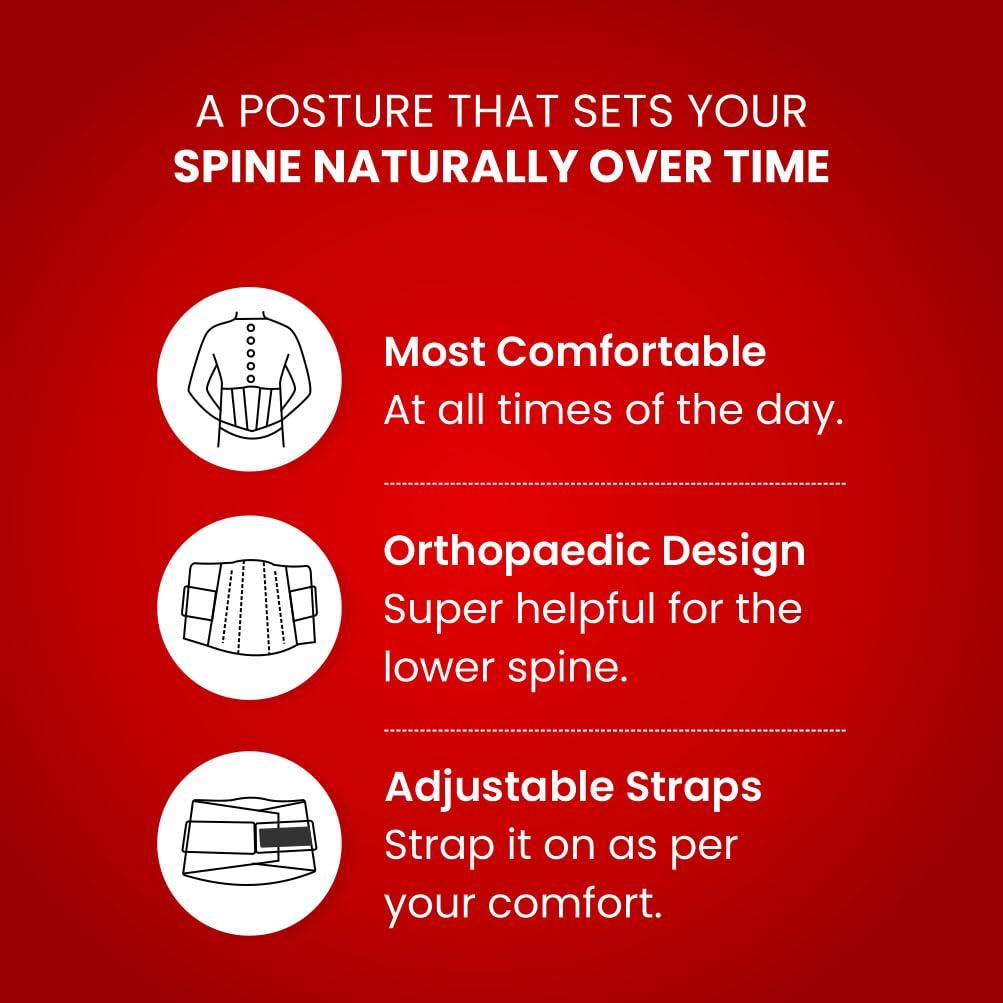 Dr Ortho Dr. Ortho Lumbo Sacral Support Belt For Muscle Relaxation(Waist & Back Support Belt)-For Men & Women, Cotton Fabric , Muscle(Medium(85Cm-100Cm))