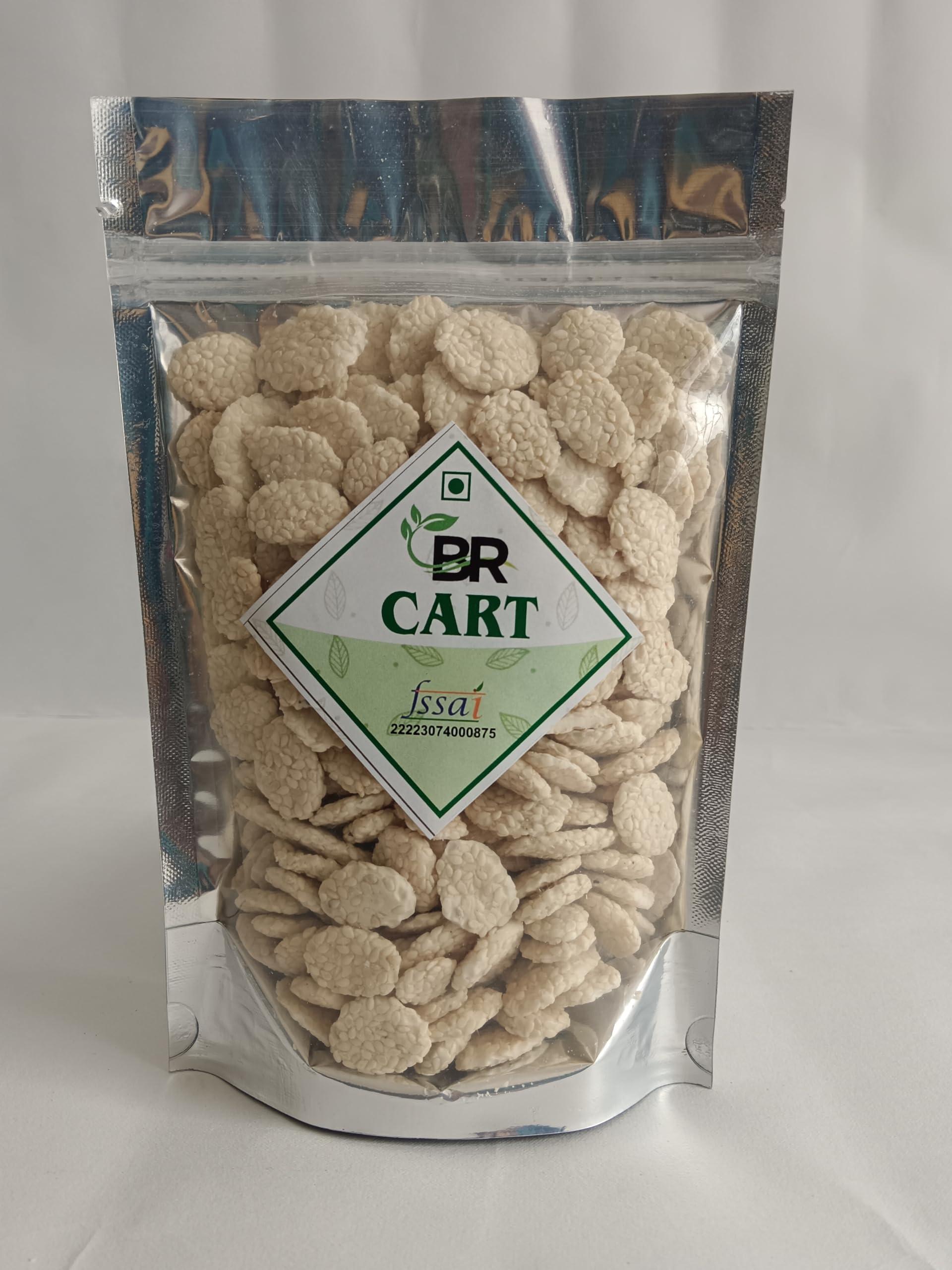 BR CART BR CART Rose Sugar Rewari or Rewri | Shakkar Rewadi | Til Sweet Rewadi | Sesame seed & Crispy & Crunchy Revadi or Revri Pack Of 1. (400 gm)