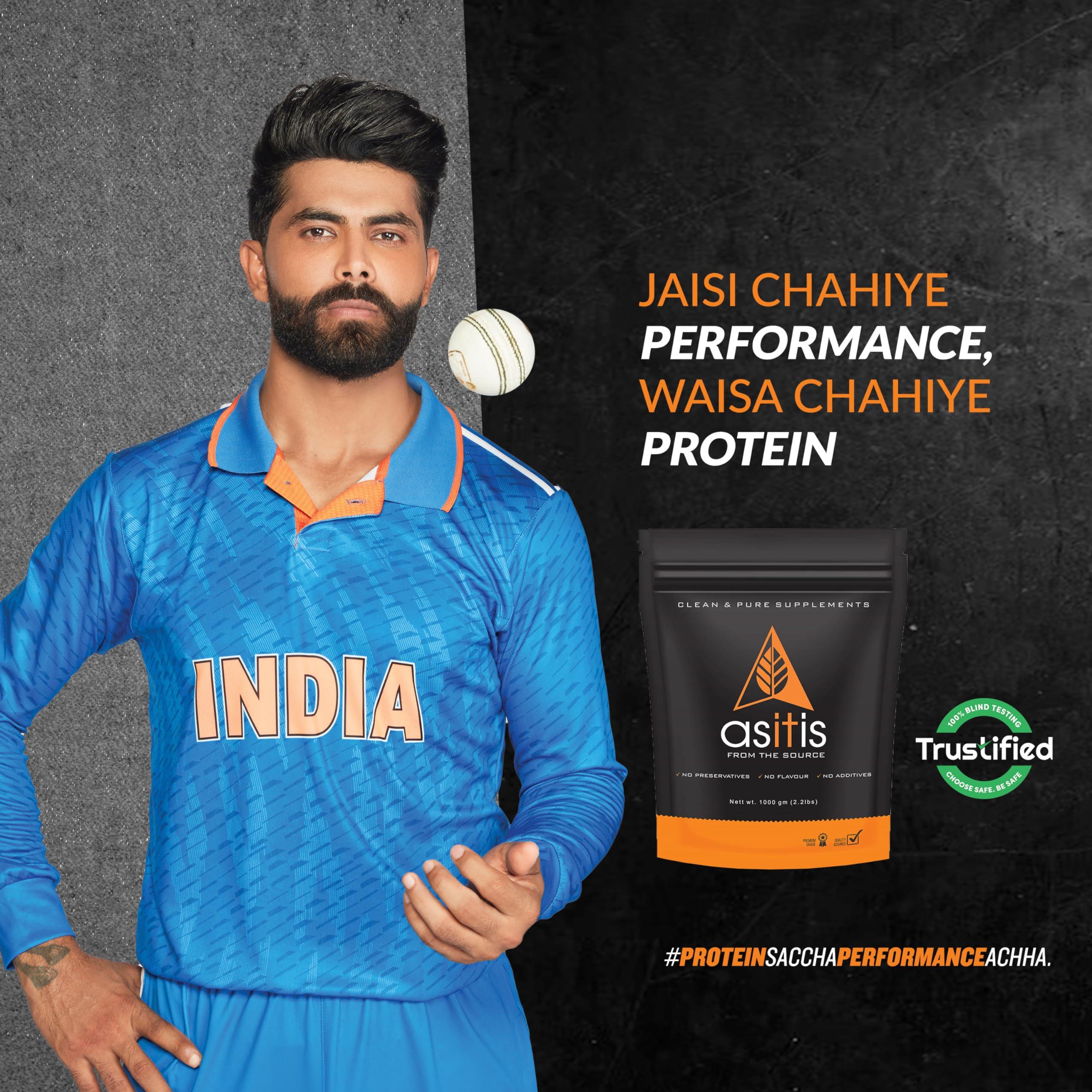 Asitis Nutrition AS-IT-IS Nutrition Whey Protein Isolate 90% - 500 Gms | Protein 27g & BCAA 5.9g per serving