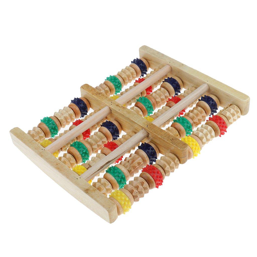 CALANDIS CALANDIS Wooden Dual Foot Massager Reflexology Foot Massage Roller Plantar Fasciitis Relief Acupressure Tool | 1 piece foot massager roller