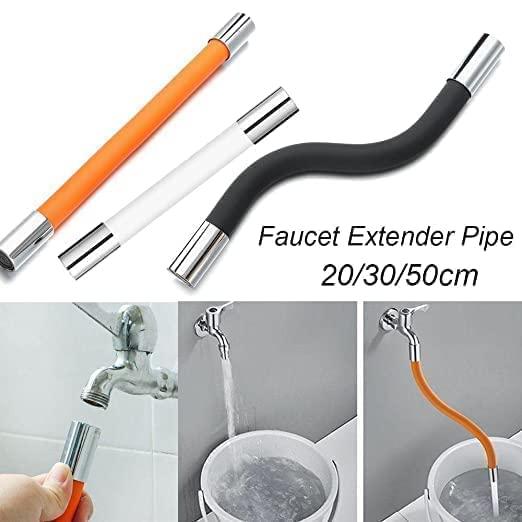 BIZWIZ REYSUN Faucet Extension Tubes Flexible for Kitchen Sink 360 Degrees Flexible Leader Hose 720 Degree Fixation in Any Position Faucet Extension Device Sink Faucet Sprayer Attachment Faucet Hose