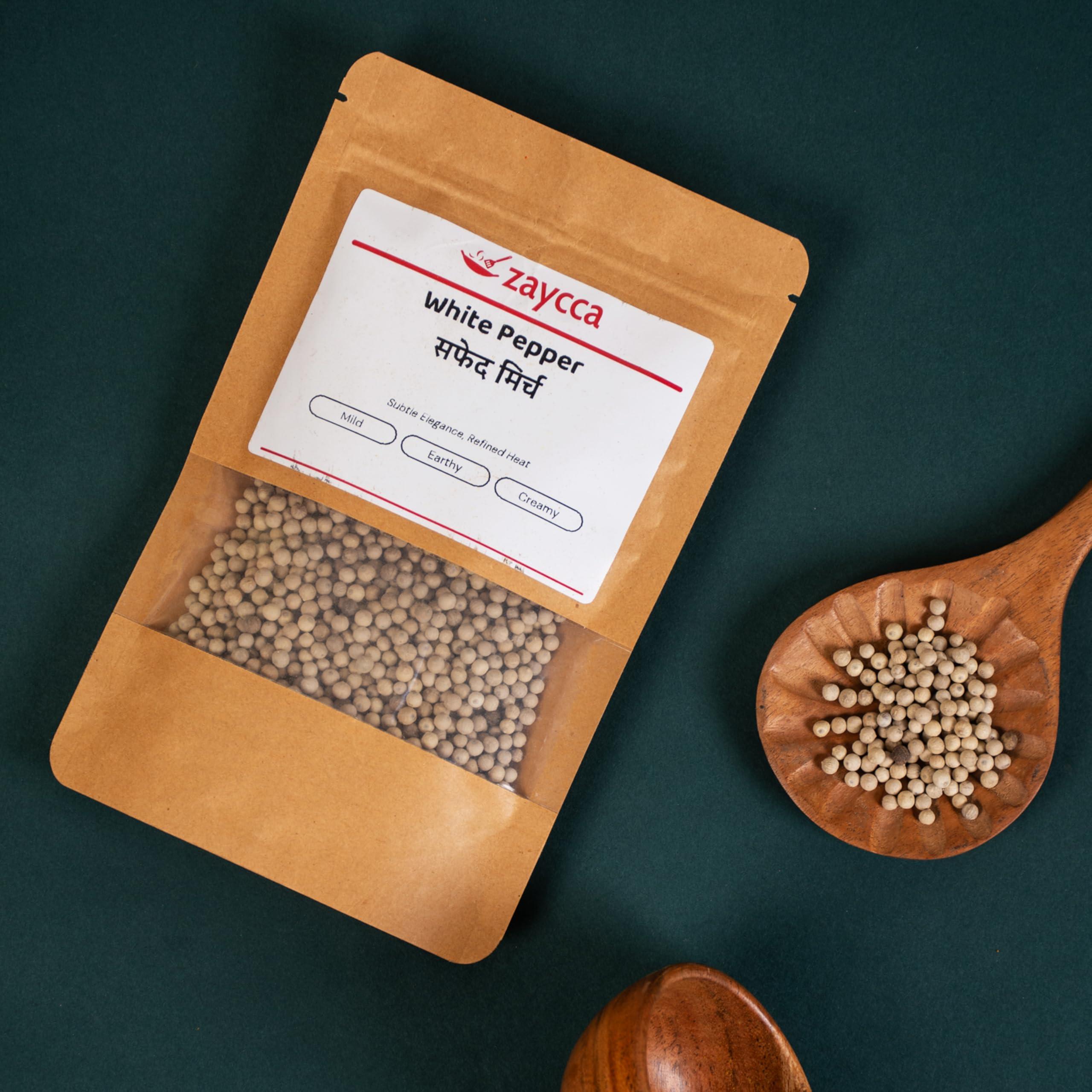 Zaycca White Pepper | Safed Mirch | 100grms