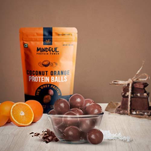 EAT Anytime Eat Anytime Mindful Healthy Coconut Orange Protein Balls | 30% Whey Protein | Rich in Protein & Fiber | Gluten Free Snacks, No Added Sugar | Healthy Chocolate Protein Snack - 100gm(Pack of 3)