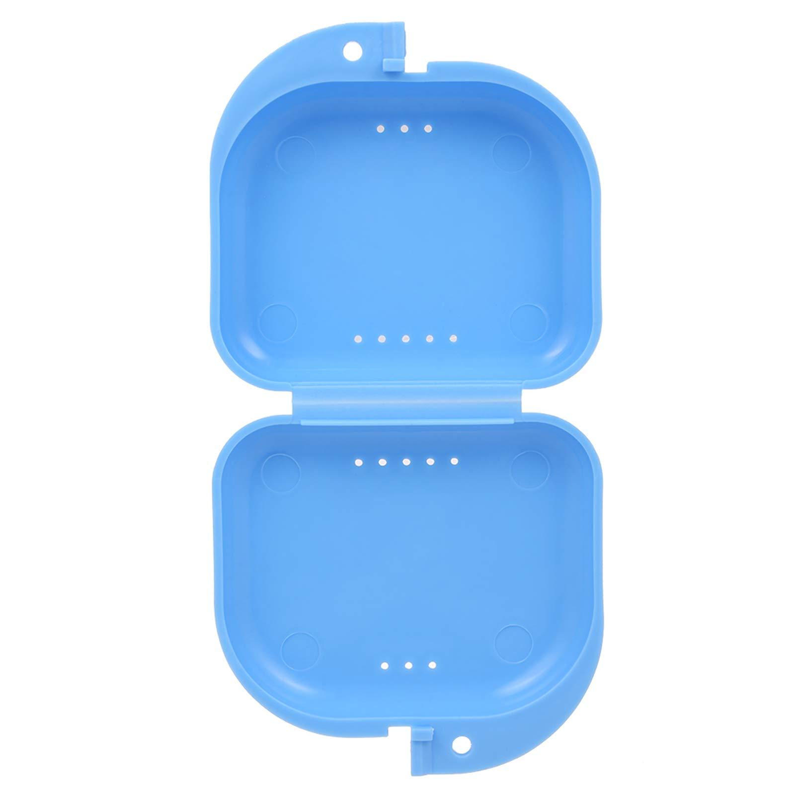 Qnotici Denture Box Denture Case Dental False Teeth Cleaning Box Denture Bath Container Retainer Denture Holder