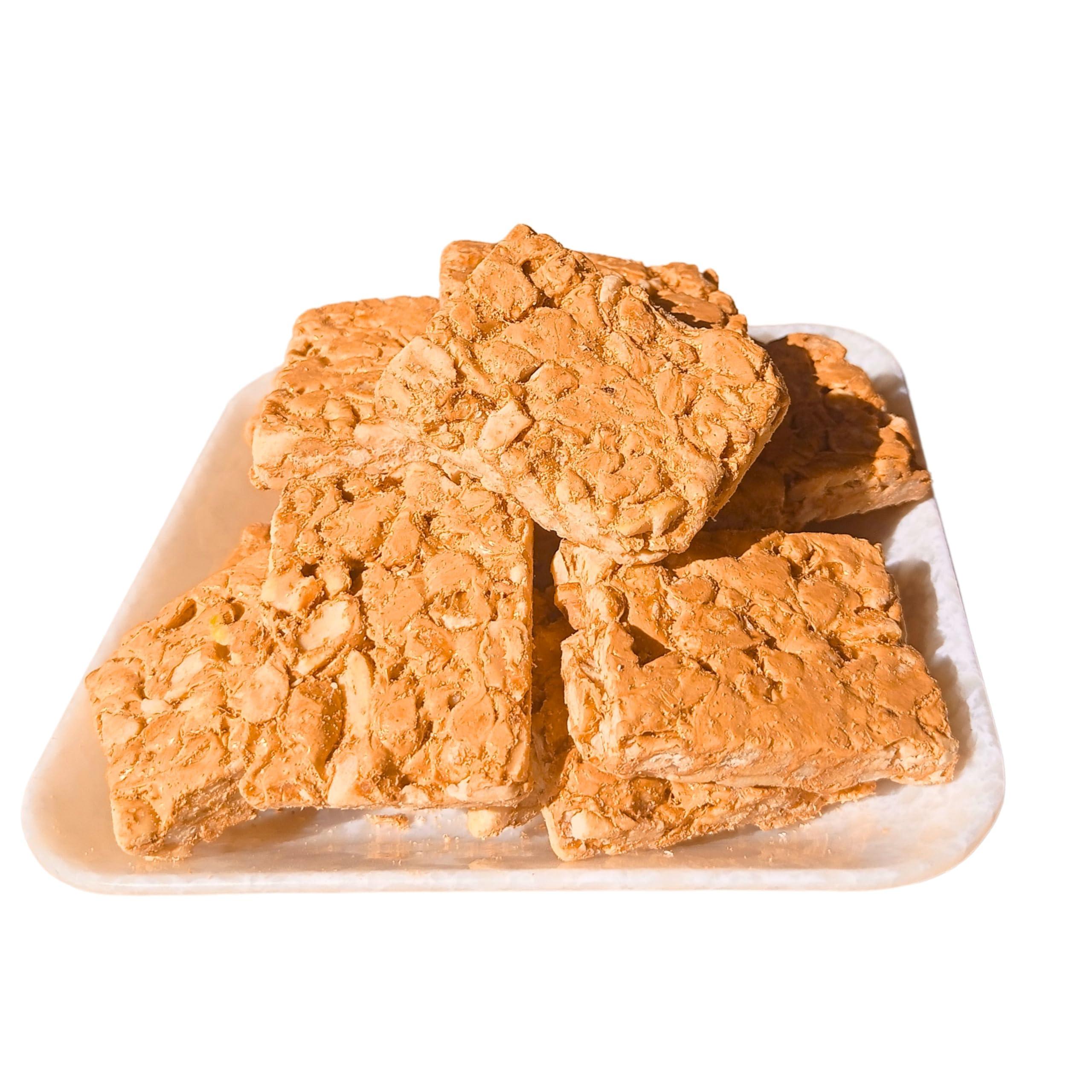 SAHU GAJAK BHANDAR SAHU GAJAK BHANDAR Peanut Chikki 750 Gram Peanuts Chikki Jaggery, No Preservatives & Liquid Glucose, Gluten Free