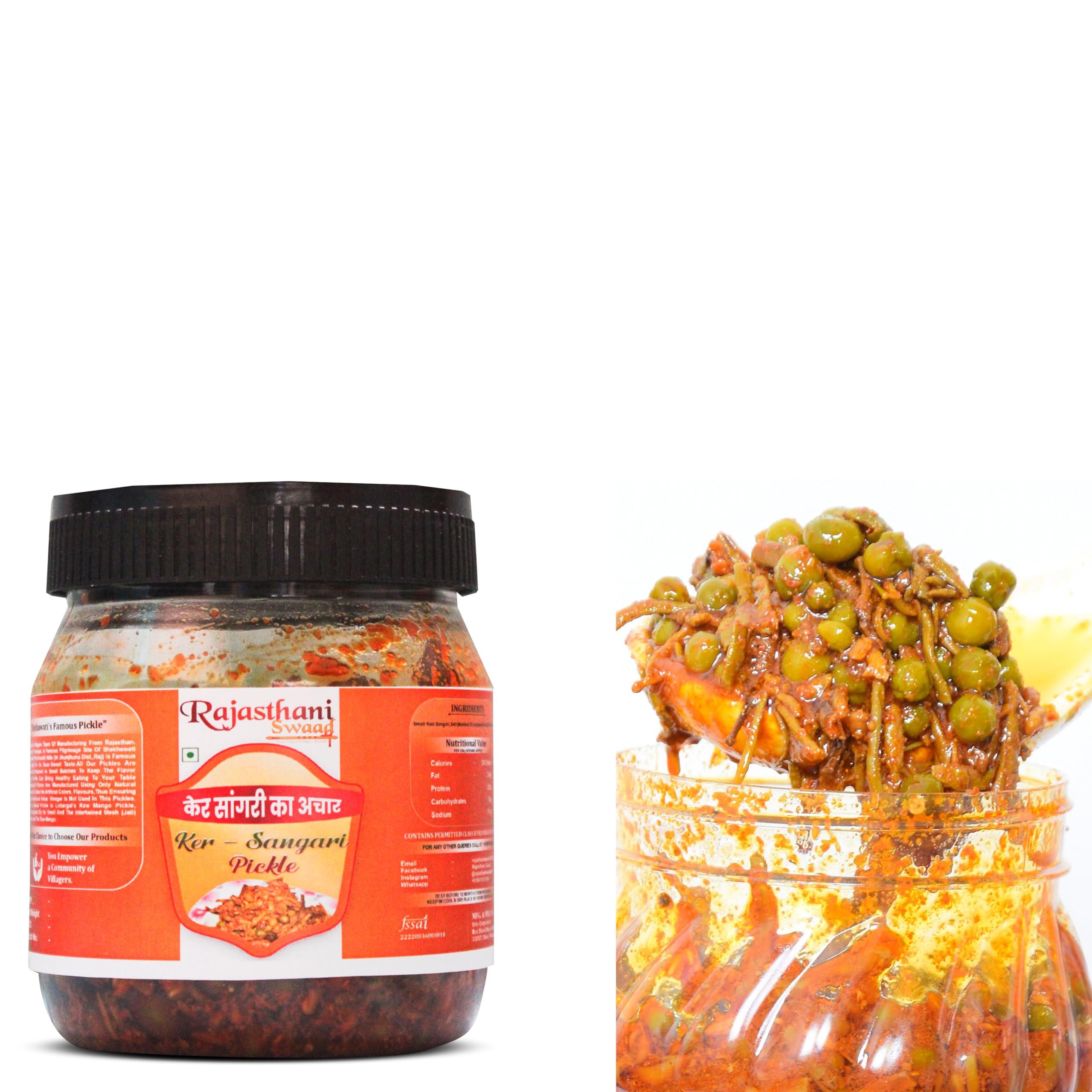 Rajasthani Swaad Rajasthani Swaad Ker Sangri Pickle Homemade Kair Sangri Ka Achar | Pack of 2 Jar [ 1600 Gram Each ]