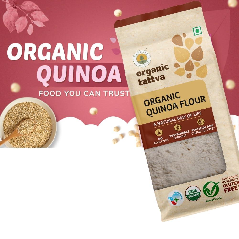 ORGANIC TATTVA Organic Tattva, Organic Quinoa Flour (Gluten Free Atta) 500 Gram (Pack of 2)