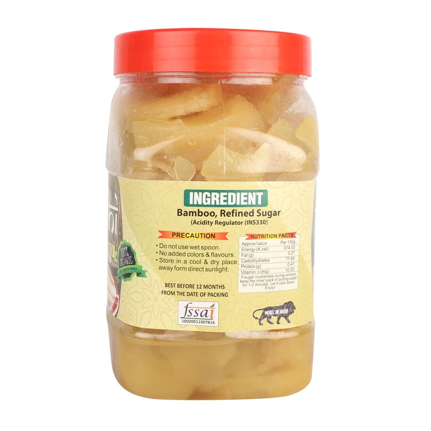 Aarohi Aarohi Organic Homemade Natural Bamboo Murabba Bans ka Murabba (900 Gram)