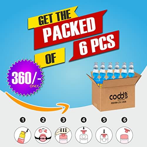 CODDUP Feel the thrill Codd Up Premium Goli Soda | Assorted Flavours | Pack of 6 - 300 ml Each (Blueberry)