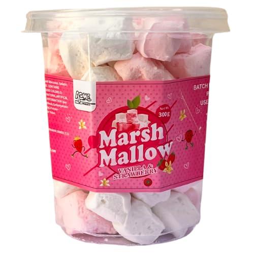 Acme Products Acme Products Marshmallows (300gms) - Vanilla & Strawberry | Soft & fluffy | Shipped Fresh Directly From Factory | Jar Pack | Delicious Mallows