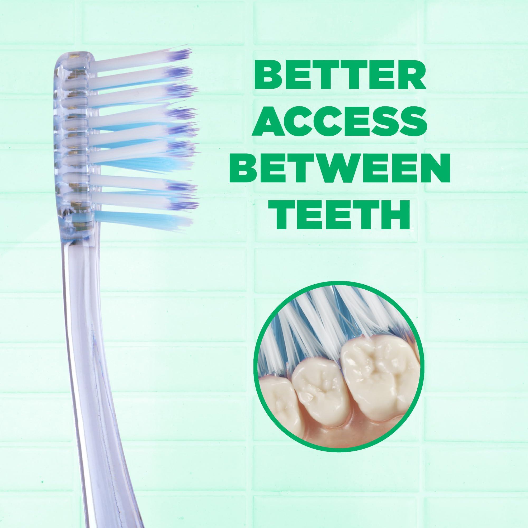 Gum GUM - 525E Technique Deep Clean Toothbrush with Quad-Grip Handle, Compact Head & Soft Bristles, 3 Count