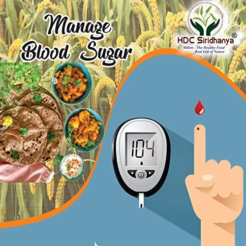 HDC Siridhanya Siridhanya Unpolised and organic millets Flour Combo Pack of 5, [Kodo, Foxtail, Browntop Barnyard, and Little Millet], Natural Farm Produce, High Fiber Millets Flour (750gm Each packed in jar)