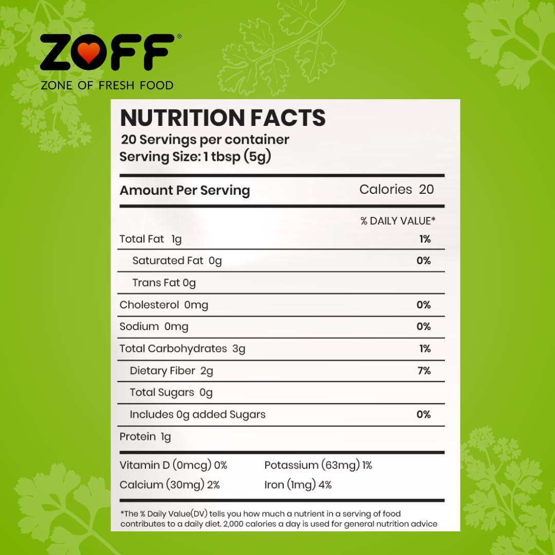 Zoff Zoff Coriander Powder | Quality Dhaniya Powder, Naturally Processed, from Farm Picked Fresh Coriander Seeds | Pack of 4 | Premium Zip Lock Pouch | Net weight - 2kg