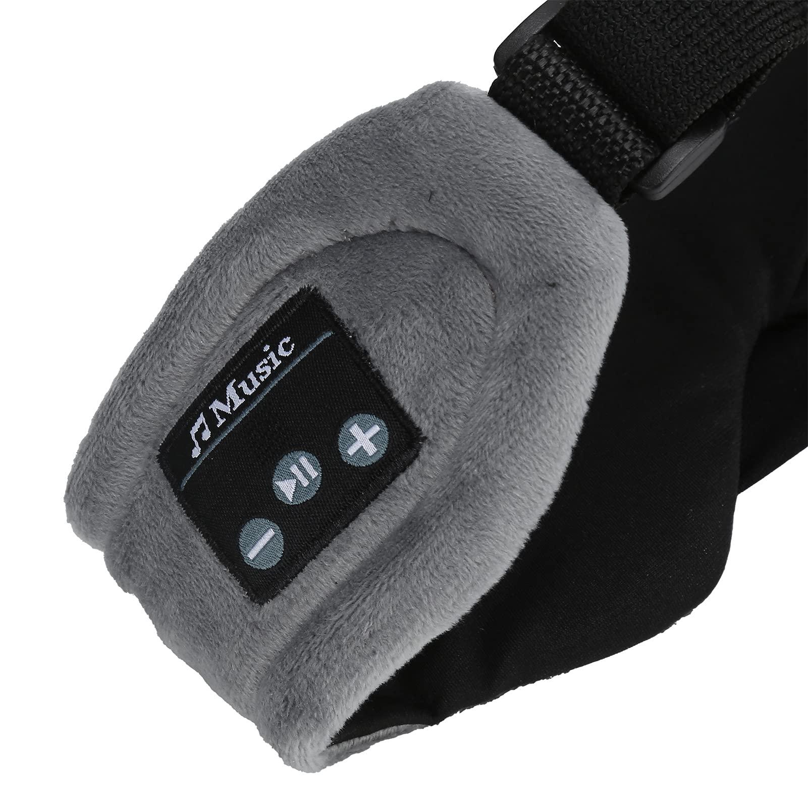 Dpofirs 5.0 Wireless Eye Mask,Sleep Headphones,Handsfree Music Blackout Eye Cover Mask,Sleeping Blindfold Mask for Office Travel Meditation & Relaxation,Cool Gifts for Men & Women (Grey)