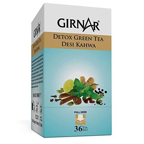 Generic Girnar Detox Green Tea (36 Tea Bags) + Jyoti Ben's Mukhwas Roasted Saunf With Dhana Daal 200g