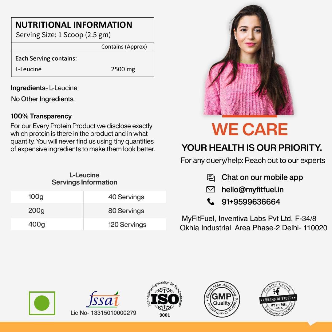 MyFitFuel MyFitFuel L-Leucine (.22 lbs) 100 gm (Unflavored)