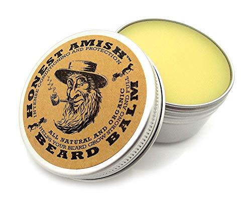 Honest Amish Honest Amish Beard Balm Leave-in Conditioner - All Natural -Vegan Friendly Organic Oils and Butters