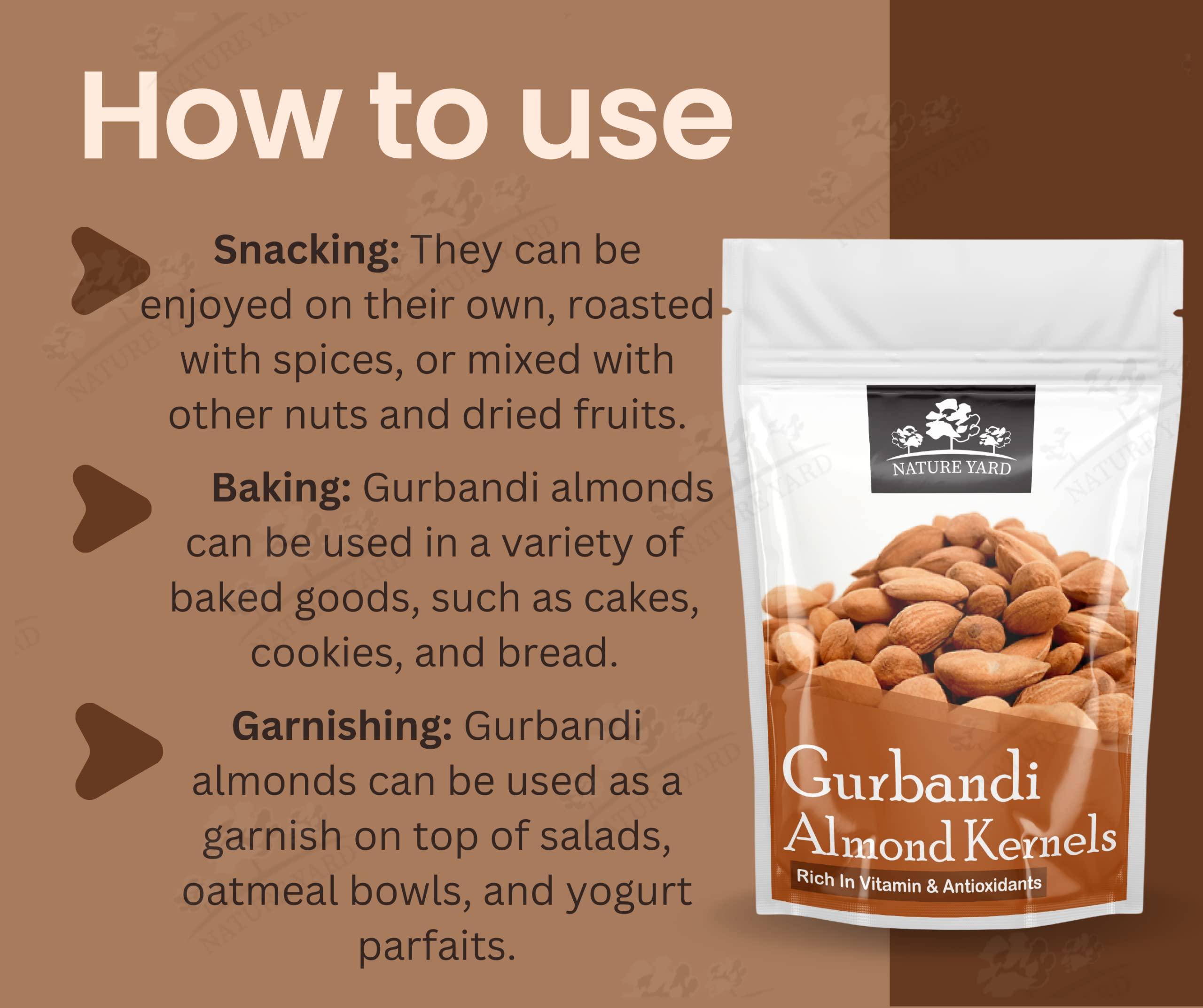 NATURE YARD NATURE YARD Orignal Afghan Gurbandi Almond/Badam Giri - 100% Pure & Natural Rich in Oil - 1Kg