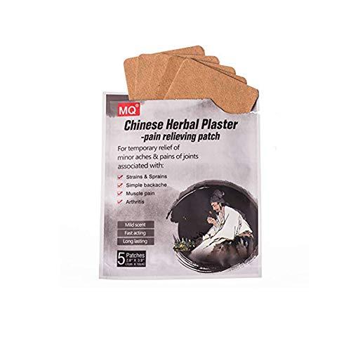 MQ Chinese Heat Therapy Patch Black Plaster Pain Relief Patch for Bruises,Swelling,Muscle/Joint/Low Back Pains,50 Patches/10 Packs