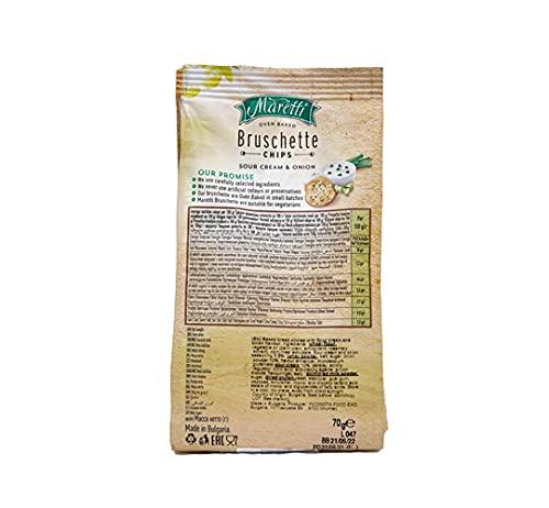 Maretti Maretti Oven Baked Bruschette Sour Cream & Onion Chips, 70 grams