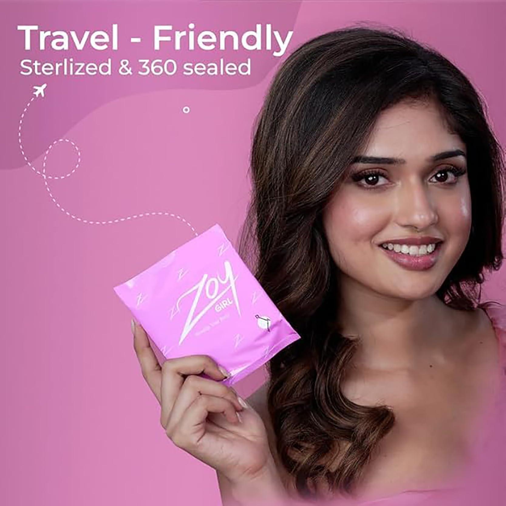 ZOY ZOY Premium Soft Sanitary Pad For Women | Made Safe Certified, High Absorption, Ultra Thin, Breathable, Leak Lock, Toxic Free, Rash Free, Allergy Free, Clinically Tested, Gynaecologist Recommended | Size - Size - Large, Medium Flow, 290mm | Pack of 1