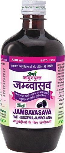 JAMBAVASAVA 500 ML JAMBAVASAVA 500 ML Abhay -500ml with Eugenia Jambolana & mixture of 24 Divine Ayurvedic Herbs for Blood Glucose/Sugar Control