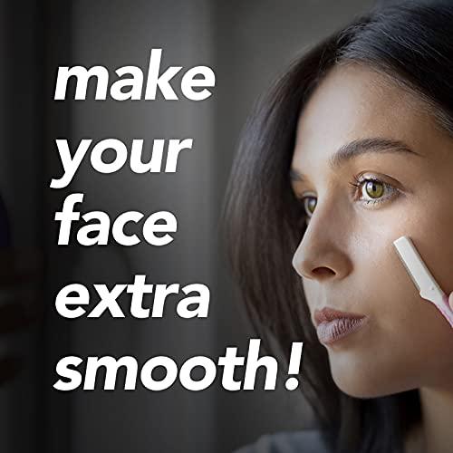 Favy Favy Facial Beauty Razor, Eyebrow Razor, Dermaplane Razor, Exfoliate your skin, Keep your skin clear, Make your face smooth, Remove peach fuzz, Allow for flawless makeup application, 3 Pack