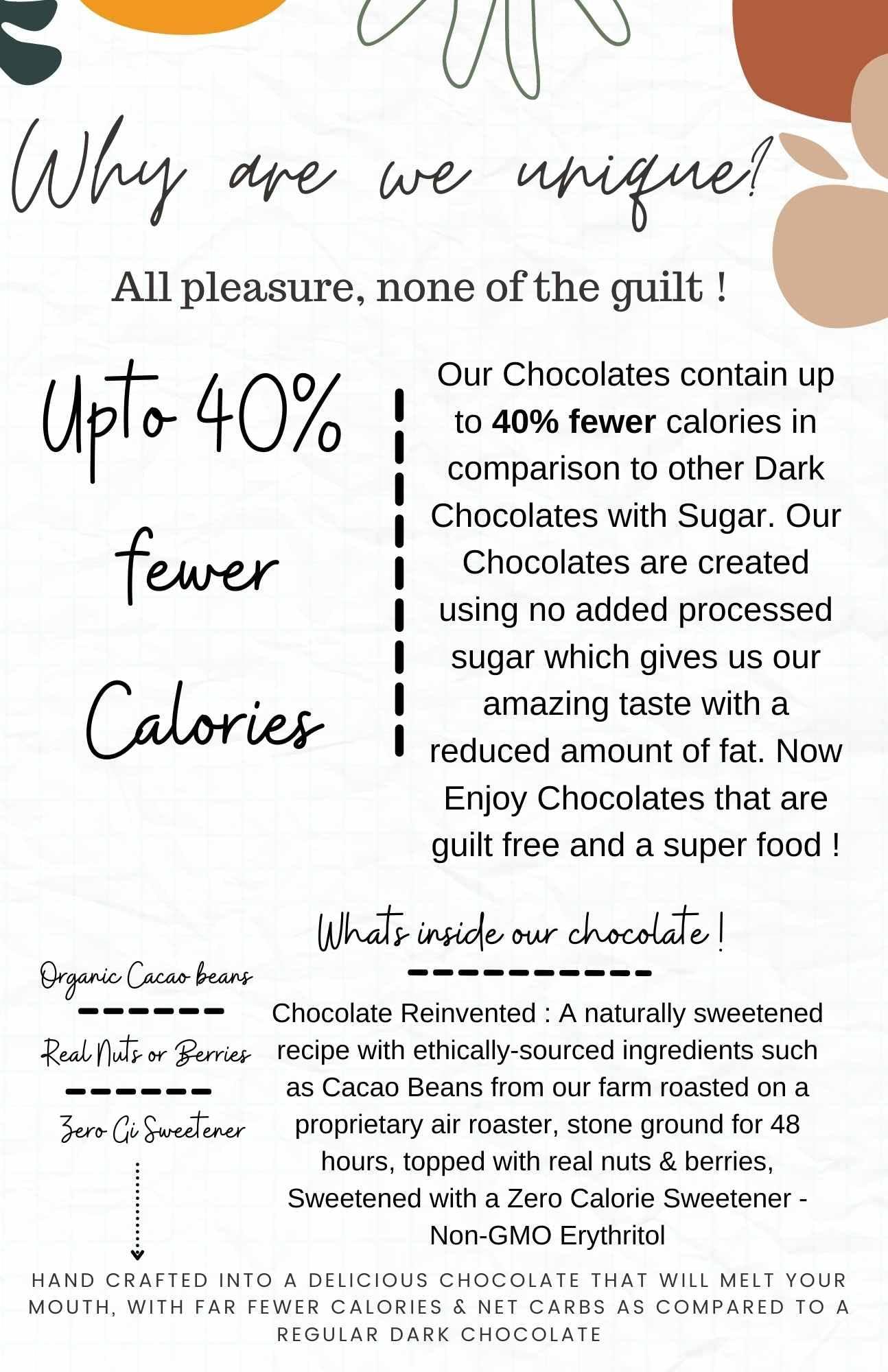 Nepenthe Coffee and Chocolates Nepenthe Coffee and Chocolates Ditch The Guilt - 60% Cacao Minis - Sugar Free Vegan Dark Chocolate - Stevia Sweetened - Granola & Oats, Smoothies - Milk Shakes & Protein Shakes 200G