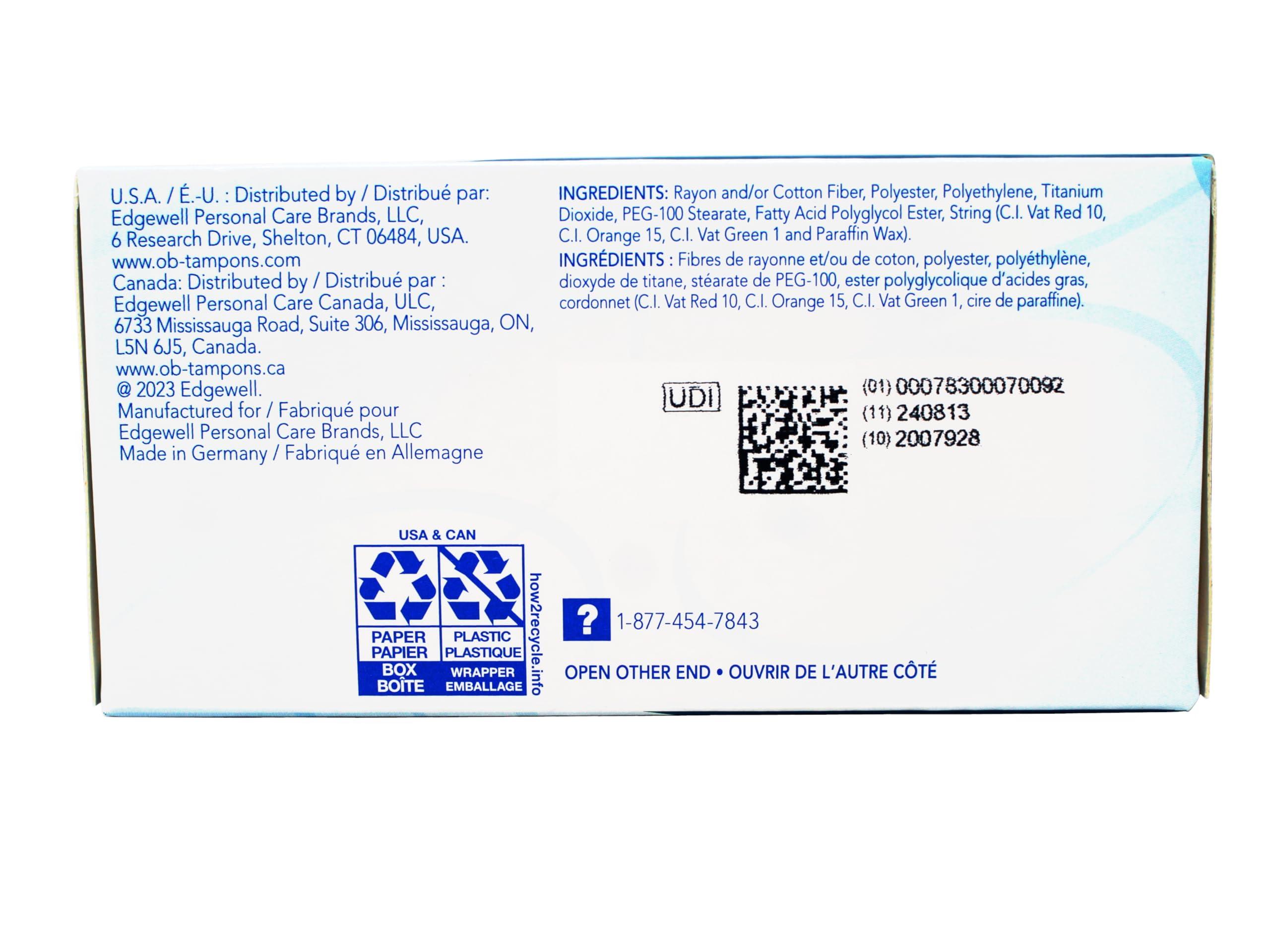 o.b. o.b. Pro Comfort Applicator Free Digital Tampons, Super - 40 Count