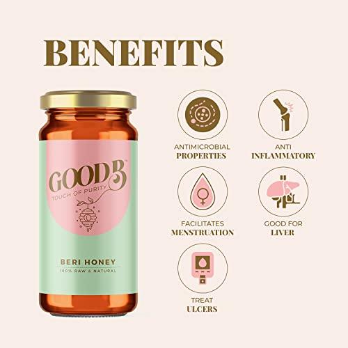 GOODB GOODB Honey NMR Certified | 100% Pure, Raw and Natural | Unprocessed & Unpasteurized Organic Honey from Forest | No Sugar Adulteration (Beri Honey, 500 Gms)
