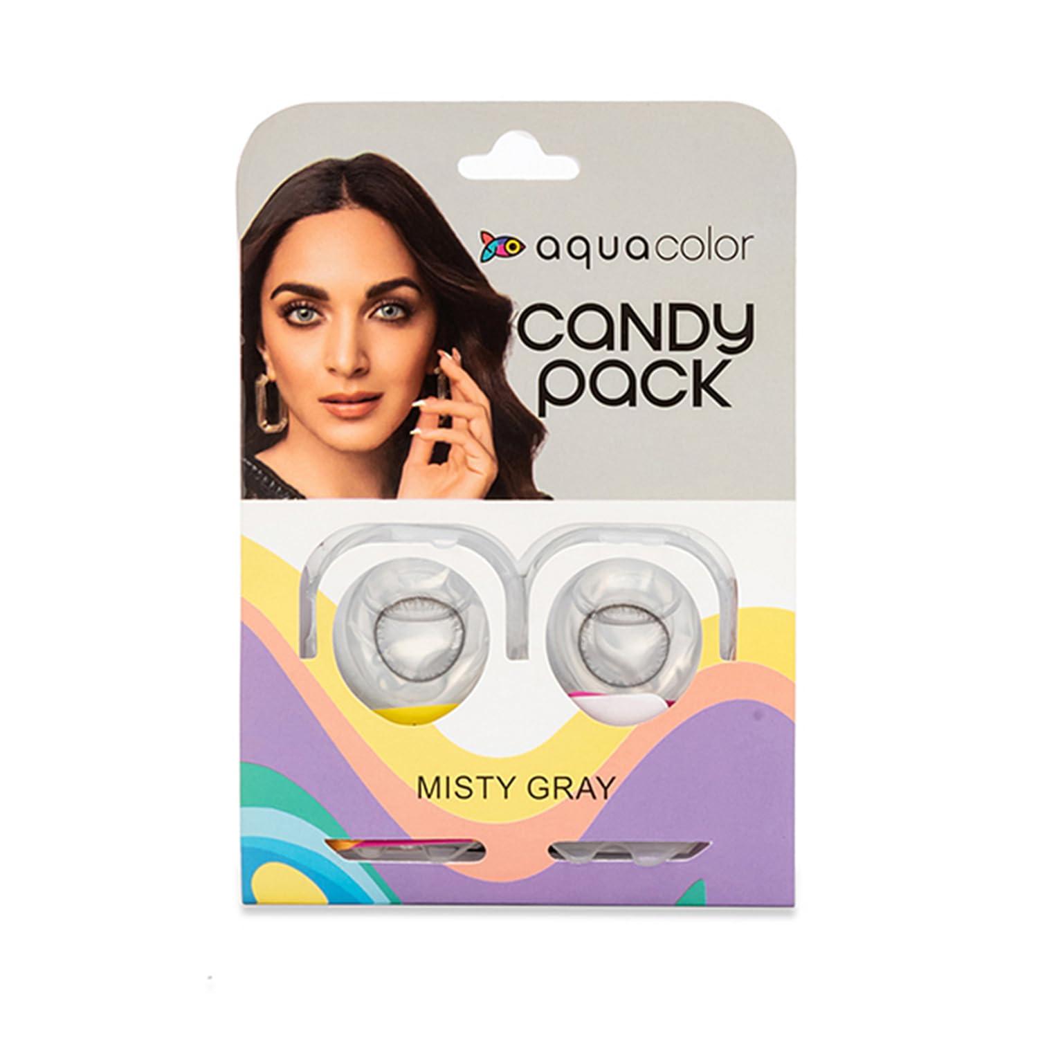 AQUALENS CONTACT LENSES AQUALENS CONTACT LENSES Aquacolor Contact Lens Pack Of 2(Misty Grey, Dusky Brown)