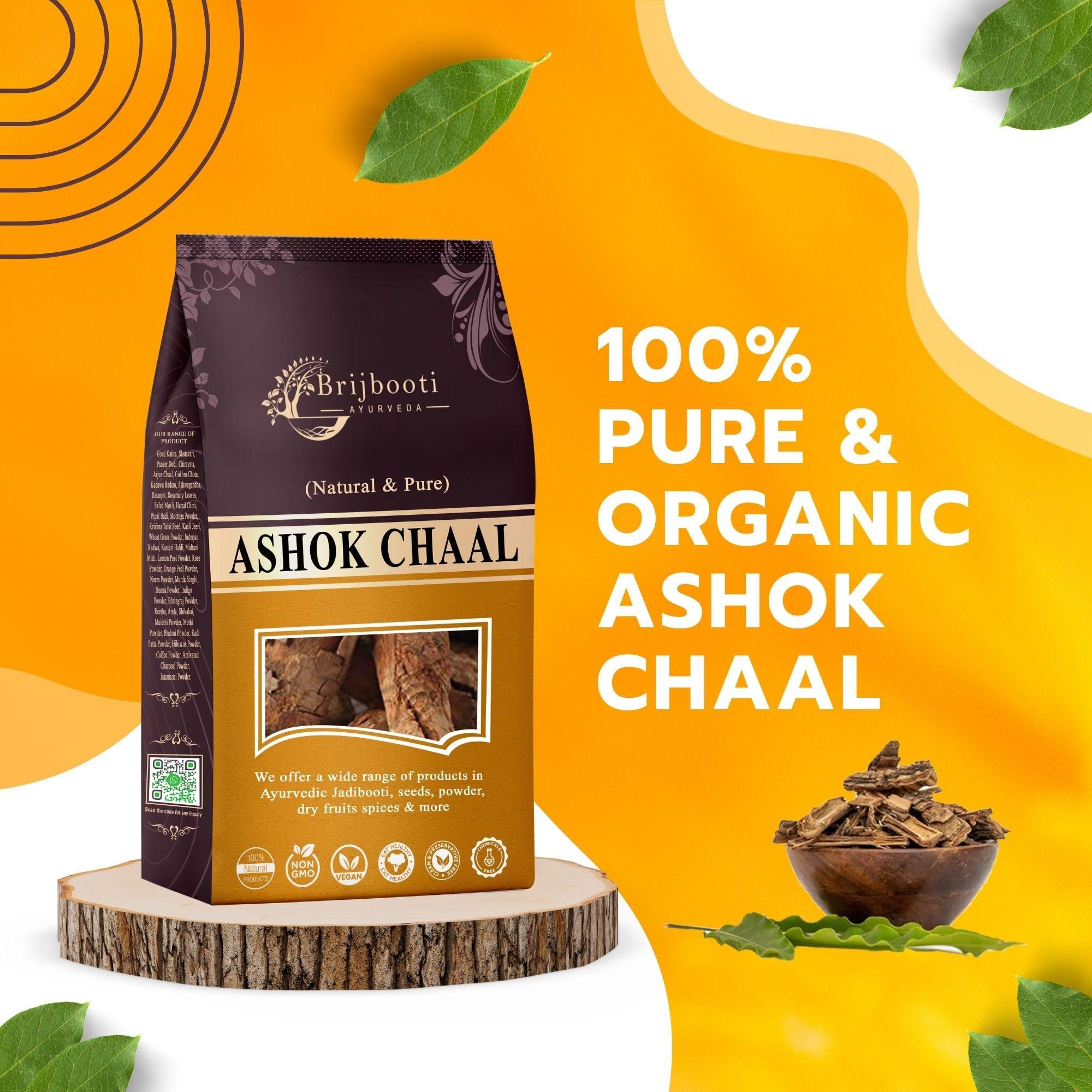 BrijBooti BrijBooti Ashok Chaal 100 Gr - Ashoka Bark - Saraca Ashoka Bark - Ashok Tree Bark