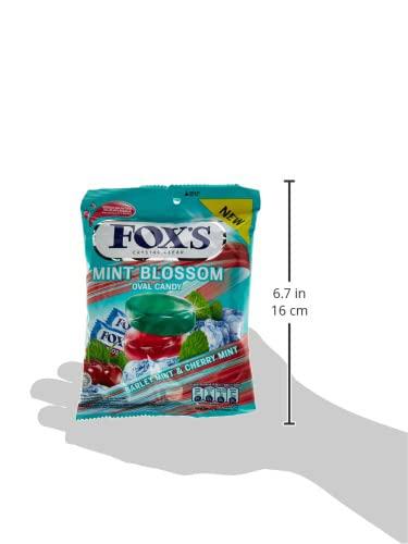 Fox\'s Fox\'s Crystal Clear Mint Blossom Oval Candy | Barley Mint & Cherry Mint, 4.41 oz 125 g
