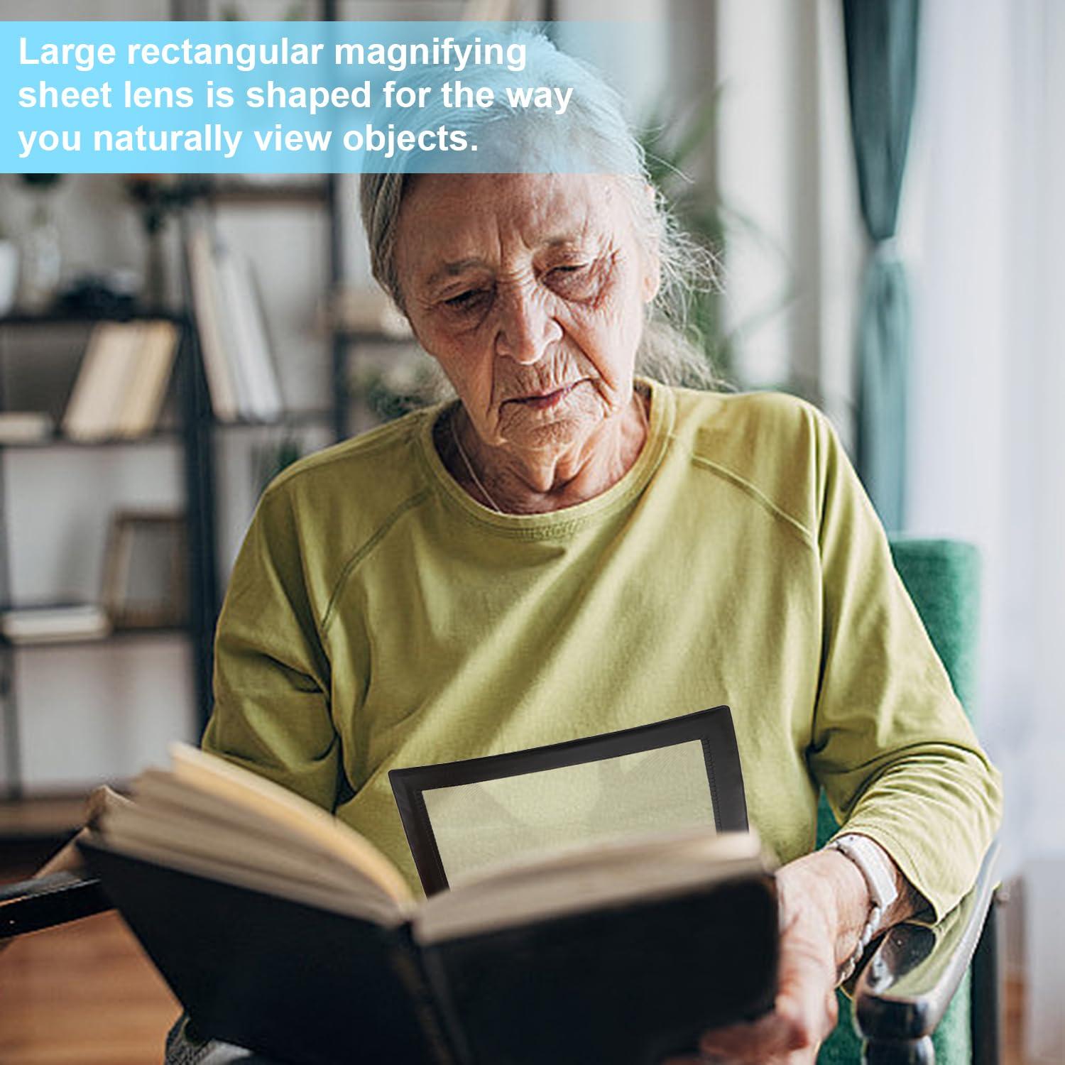 Rongon Rongon Large Reading Magnifier for Seniors, 3XPage Magnifying Glass for Reading for The Elderly, Low Vision, Inspection, Exploring