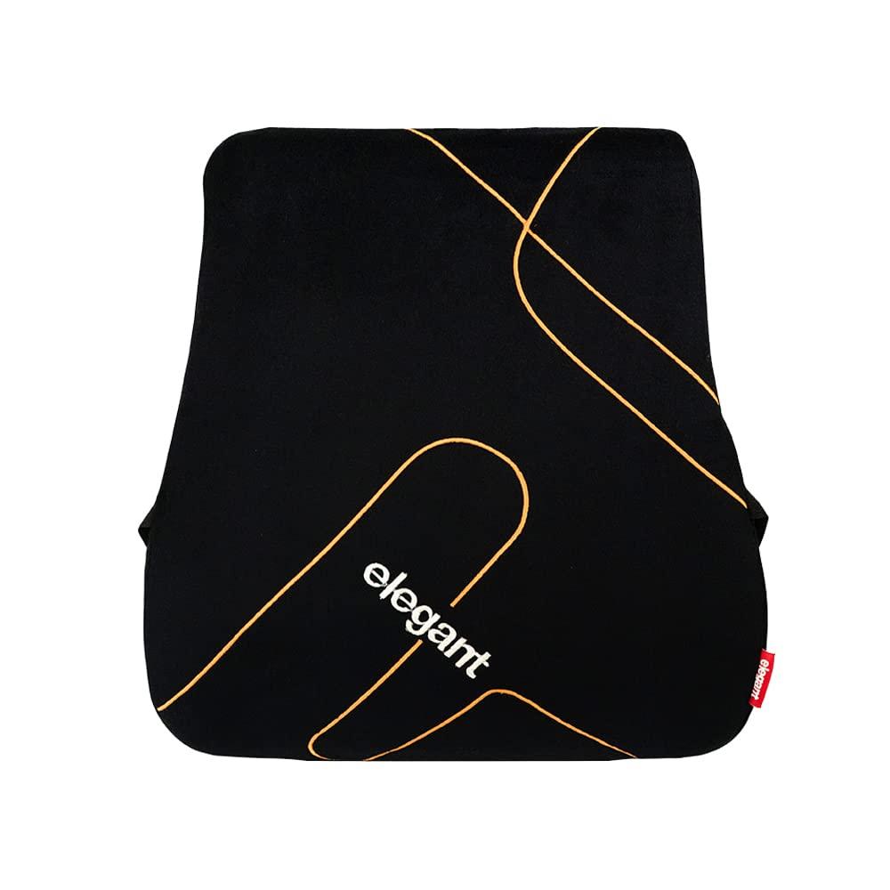 Elegant Elegant Fur Memory Foam Slim Back Cushion Pillow Black for Toyota QUL 7 STR