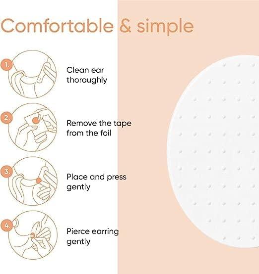BIRZAR Birzar Ear Lobe Support Patches, Earring Support Patches Large Earrings Support Sticker Reduces Strain Ear Patches for Men Women Long Time Wear Earrings. (40 pcs patches)