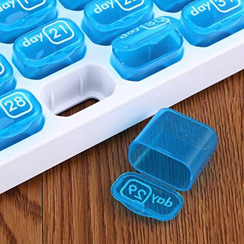 Artibetter Artibetter Monthly Pill Organizer 31 Compartments Pill Tablet Storage Dispenser for Travel