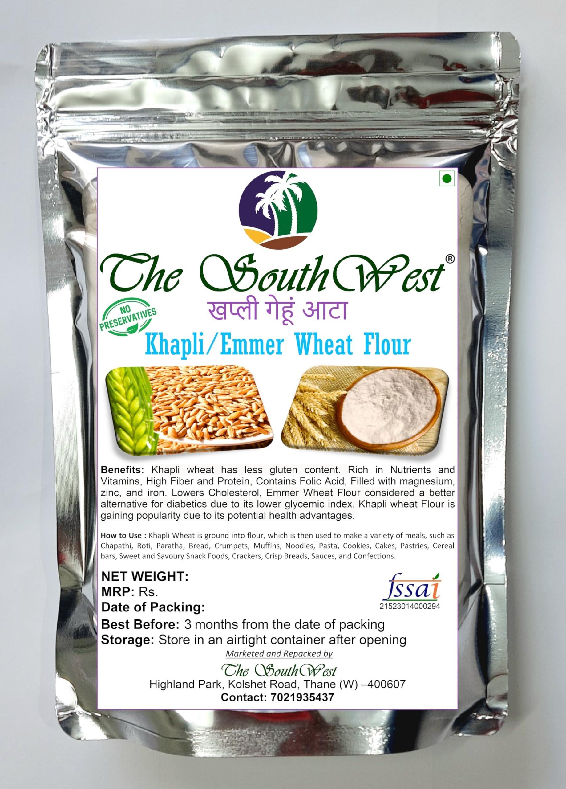 Generic The SouthWest | Khapli Wheat Flour | Emmer Long Wheat Flour | Khapli Gehu Atta | Samba | Javegodi | Sadaka | Podi | Pindi | Powder